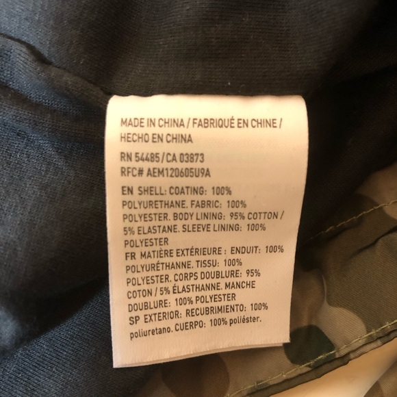 American Eagle Men's Lightweight Camouflage Jacket/Windbreaker, Medium, NWOT, - Picture 5 of 12